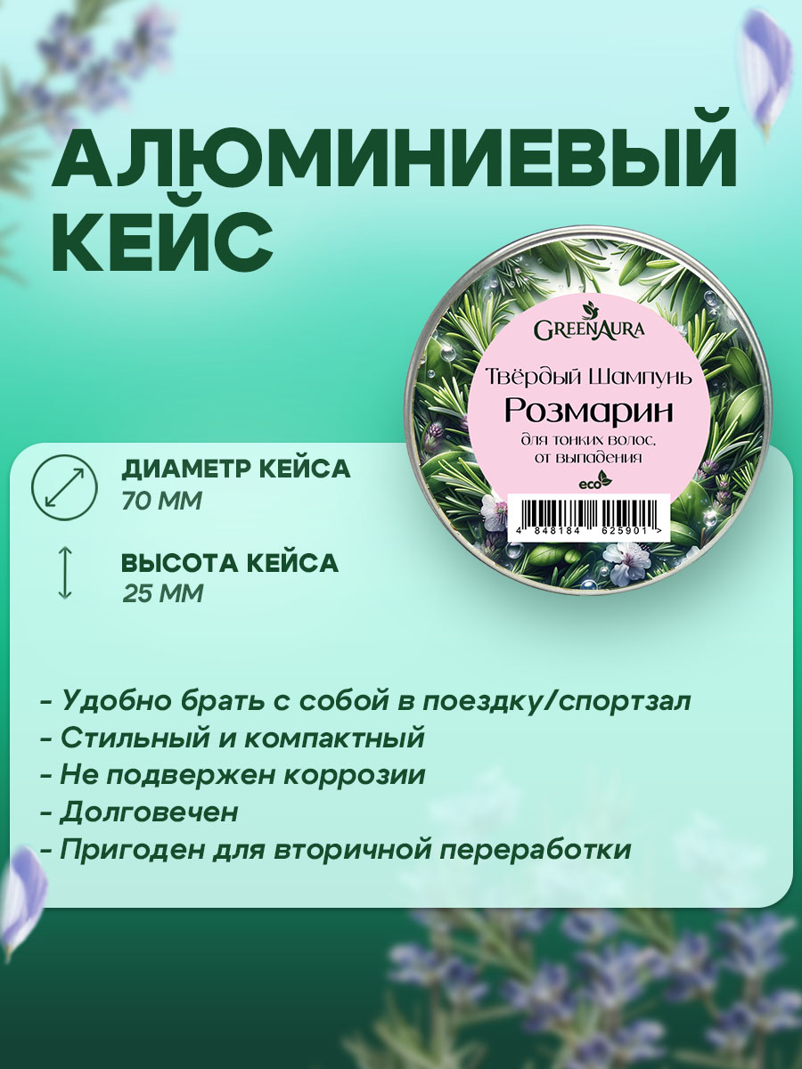 Шампунь GREENAURUM Розмарин 60 мл - фото 7