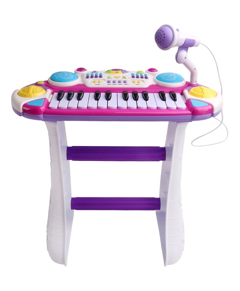 Игрушка музыкальная CASTLELADY Напольный со стульчиком синтезатор - фото 9