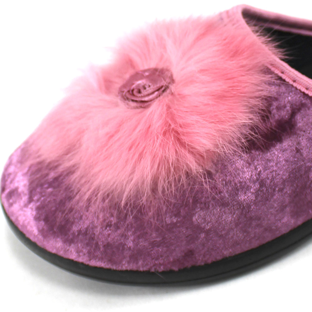 Тапочки Europen 1010пушок-СВ EUROPEN Тапочки домашние,розовый - фото 4