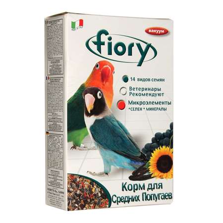 Корм для попугаев Fiory Parrocchetti Africa средних 800г