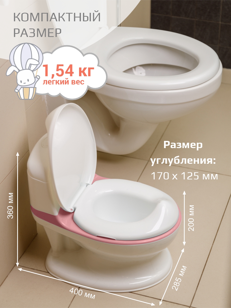 Горшок KidWick Hippo музыкальный розовый - фото 4