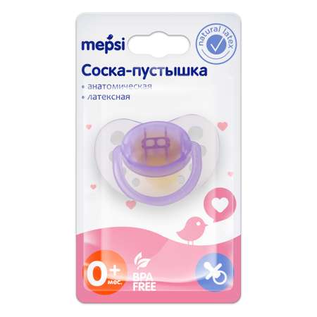Пустышка Mepsi анатомическая от 0 мес. в ассортименте