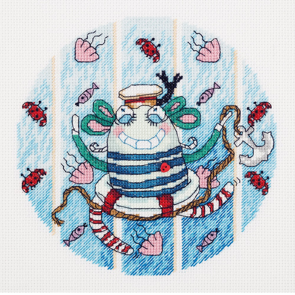 Набор для творчества Klart вышивание Монстрик путешествий - фото 1