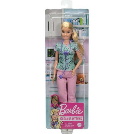 Кукла модельная Barbie Кем быть? Медсестра