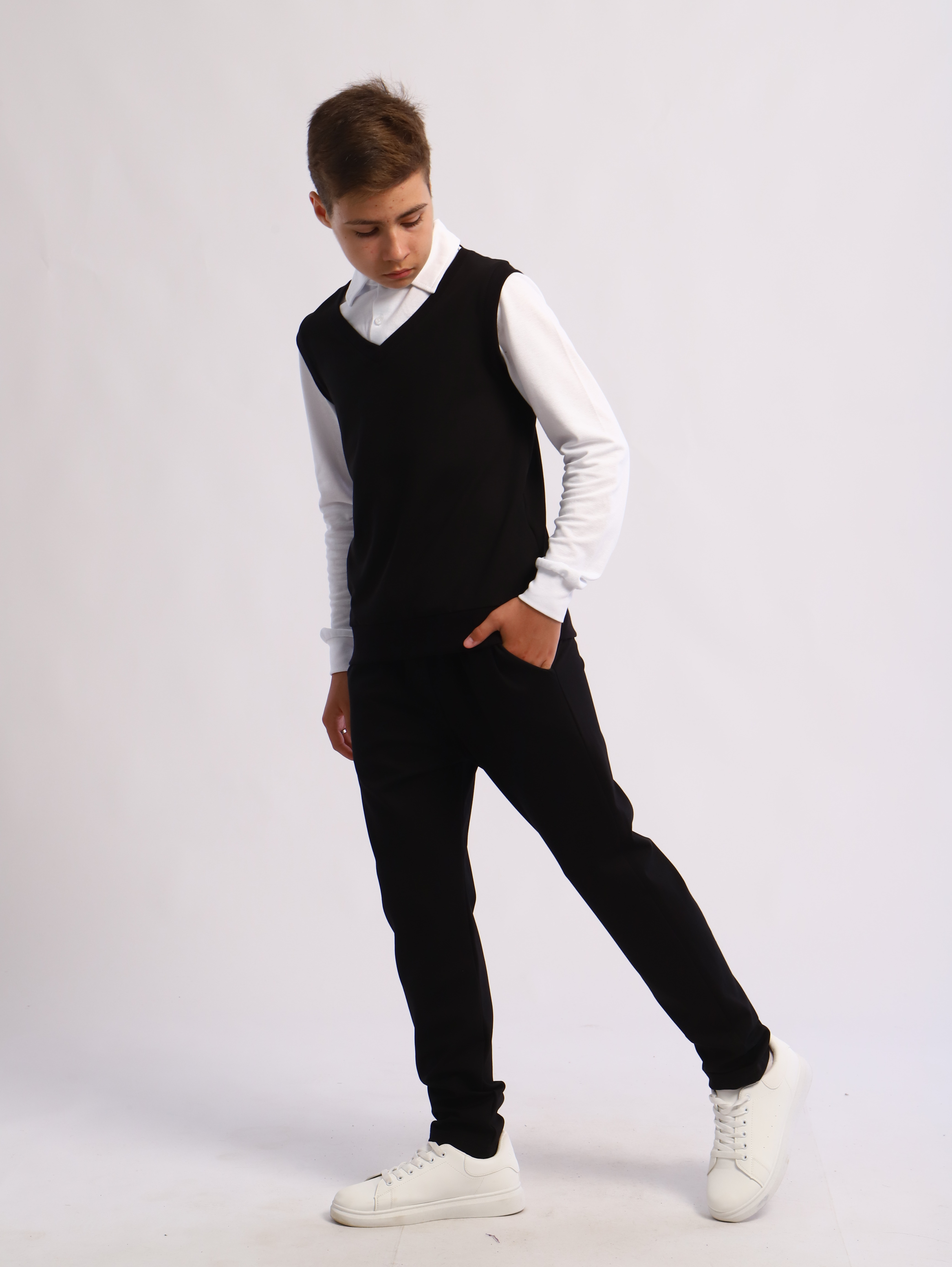 Джемпер-обманка ЛАДОШКИ Джемпер-обманка Стив-1 черный - фото 5