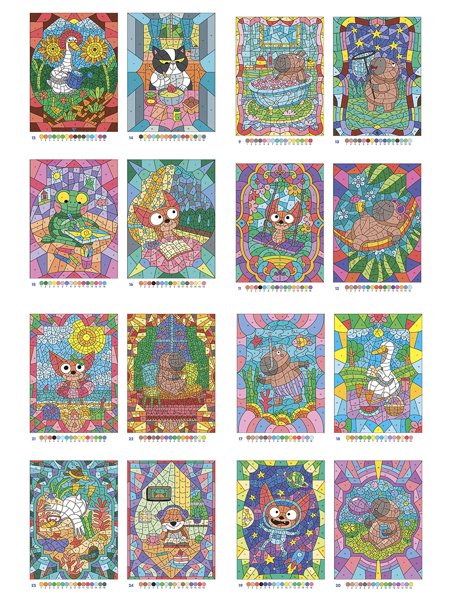 Раскраска по номерам Проф-Пресс большая Капибара и Гусь 100 сюжетов - фото 12