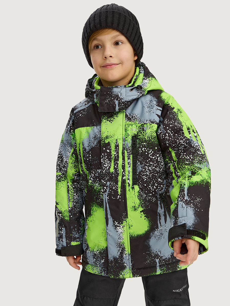 Костюм NIKASTYLE 7з1725 салат/черный - фото 4