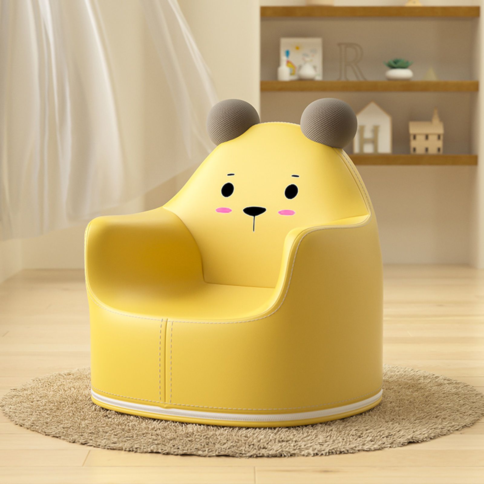 Кресло детское UNIX Kids Bear L уellow - фото 15