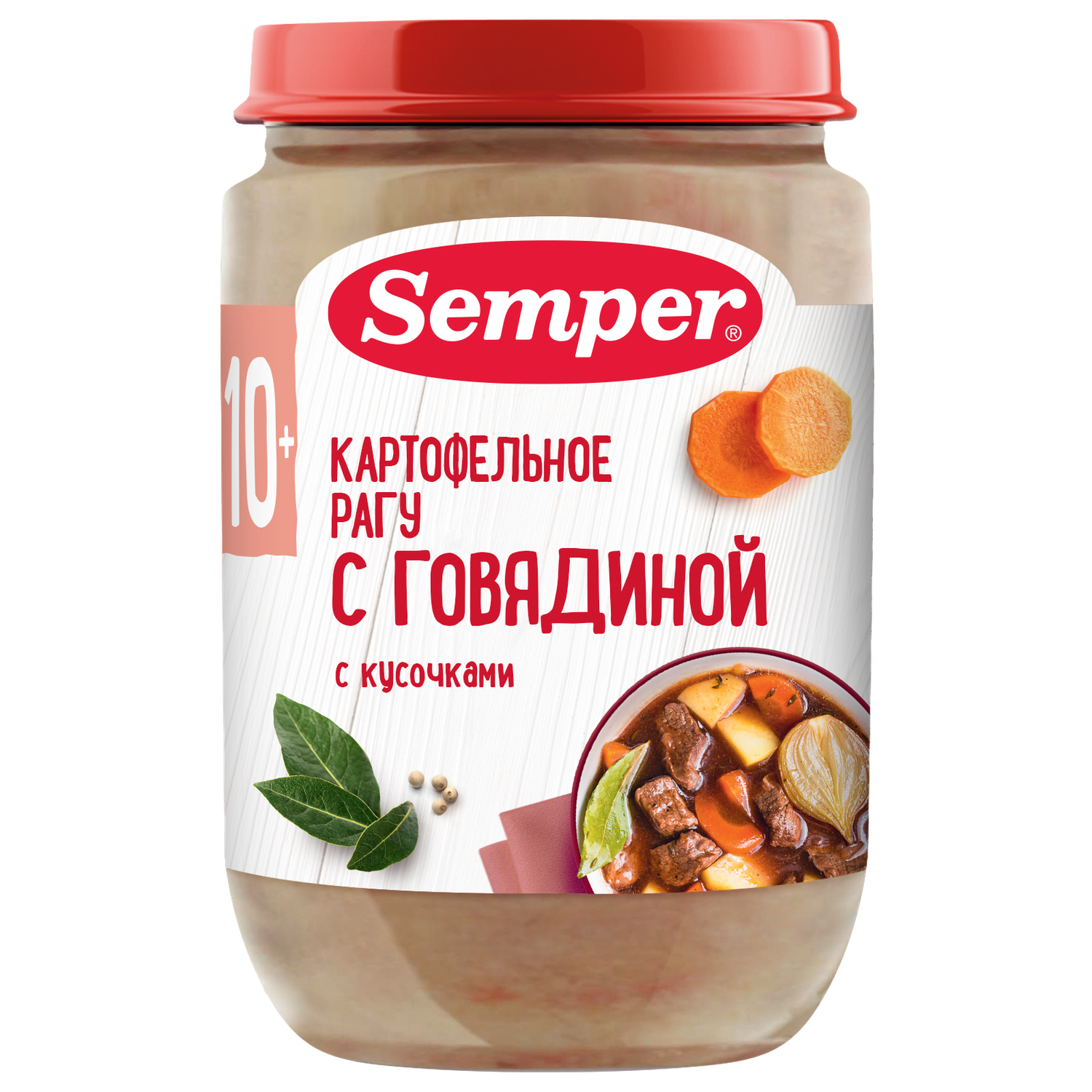 Пюре Semper рагу картофель-говядина 190г с 10месяцев - фото 1