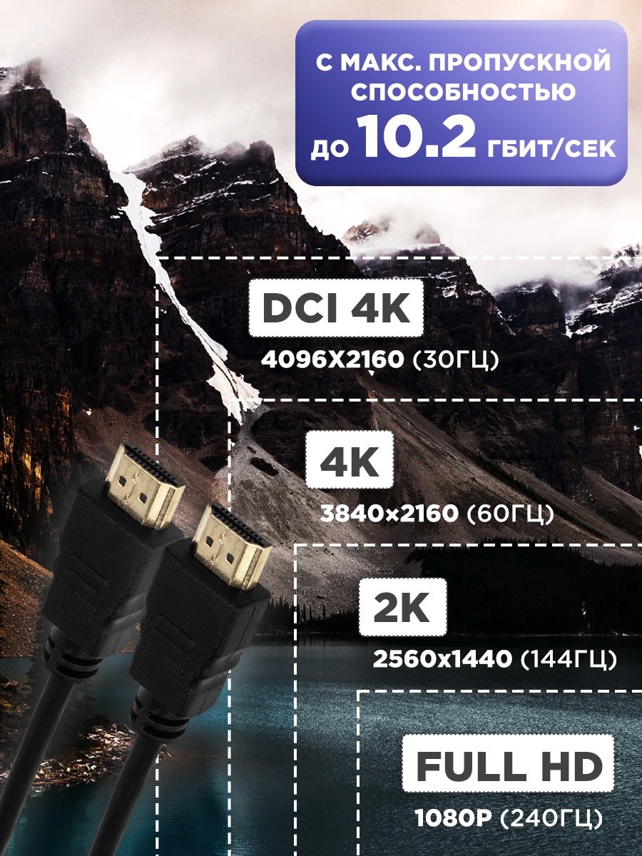 Кабель PROconnect HDMI - HDMI 1.4 Gold 15 метров - фото 2