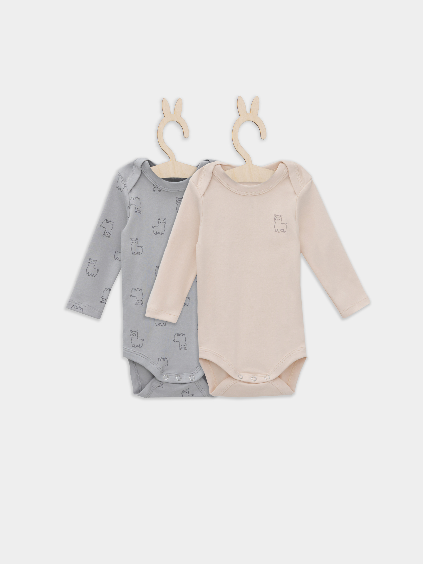 Боди 2 шт Mark Formelle (Марк Формэль) 13016-2/альпаки на сером +пудровый - фото 2