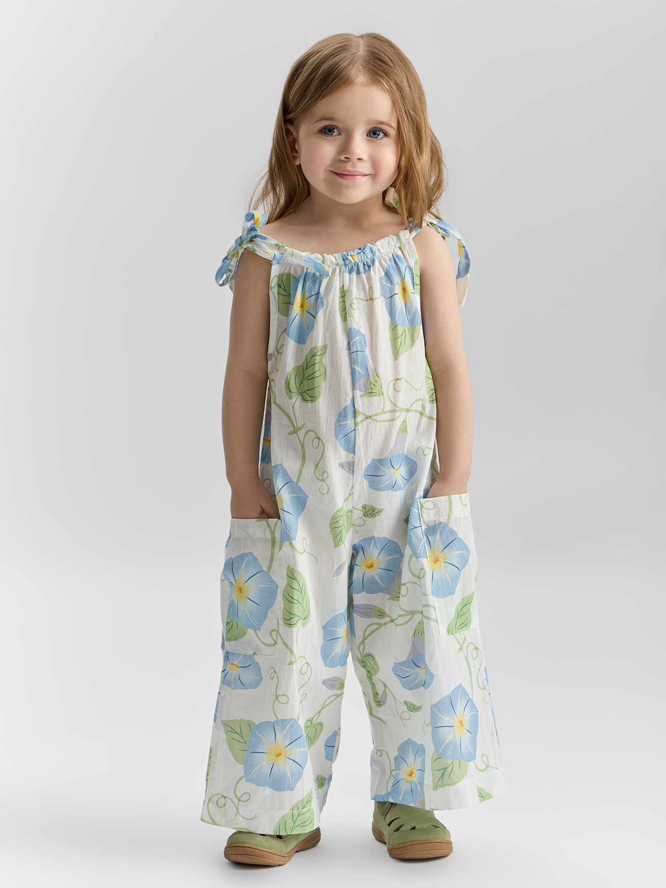 Комбинезон Happy Baby 88192-1_milky-blue-flowers - фото 1