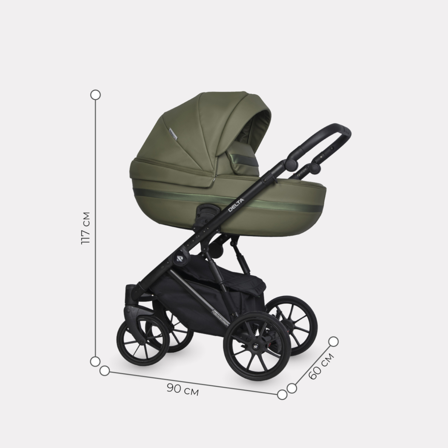 Коляска 3в1 Riko Basic Delta Ecco - фото 2
