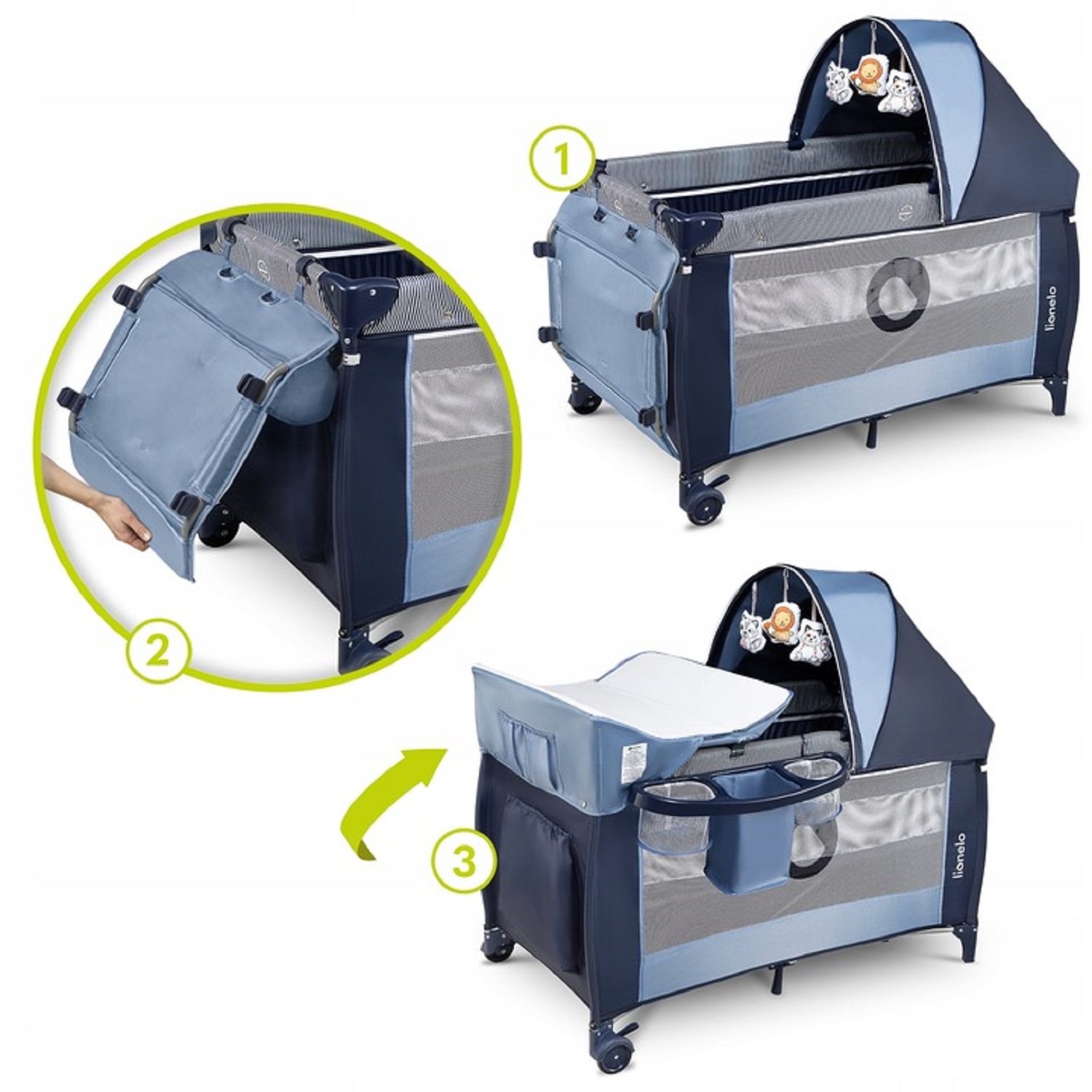 Манеж кровать Lionelo LLOZSVENBUNAYXXXXXXX - фото 2