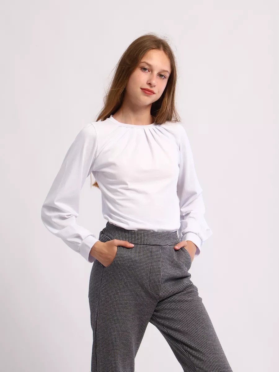 Лонгслив ЛАДОШКИ Лонгслив Амелия белый - фото 6