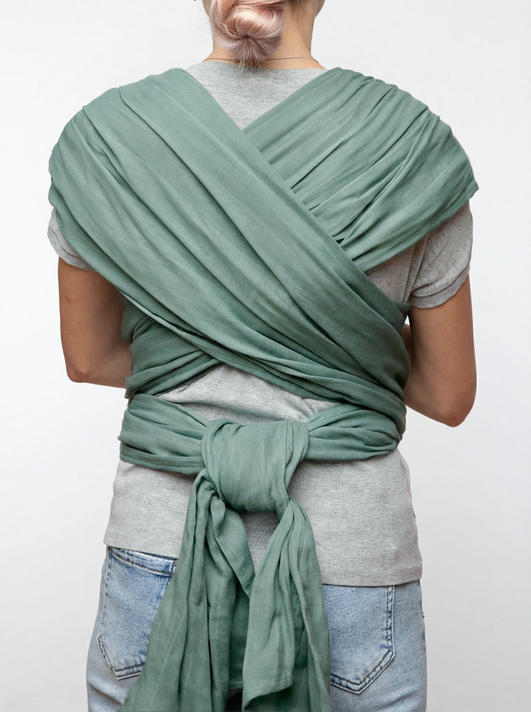 Слинг-шарф inlovery хлопок пыльная мята - фото 10