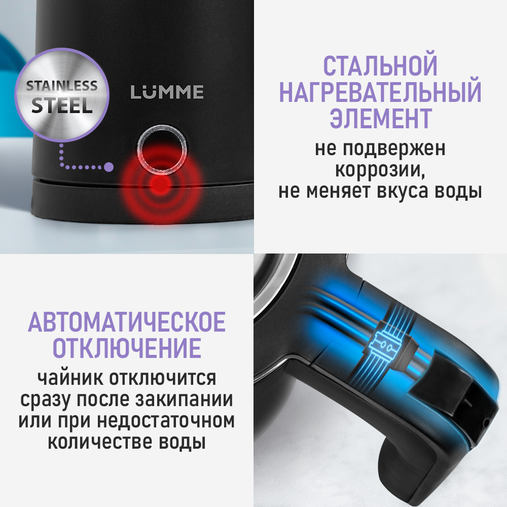 Электрочайник LUMME LU-KT4113A - фото 5