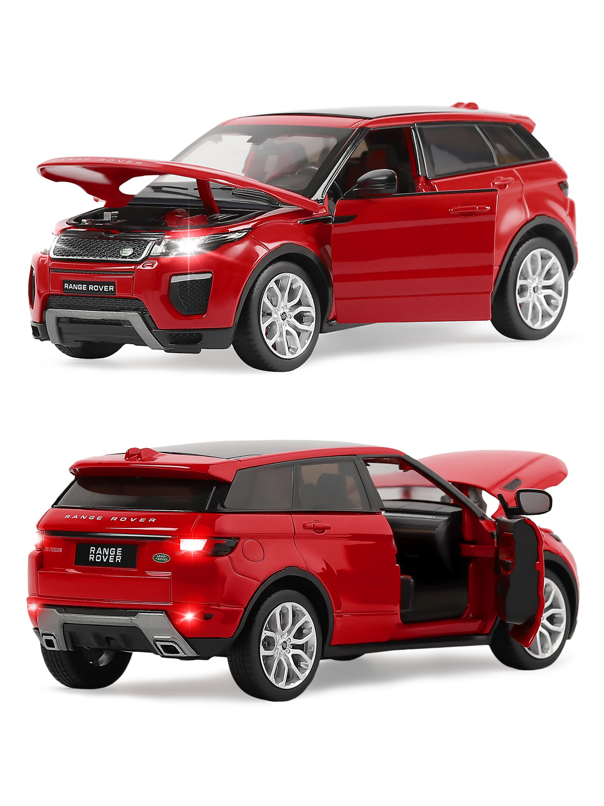 Внедорожник АВТОпанорама Land Rover Range Rover Evoque HSE 1:24 красный JB1200120 - фото 8