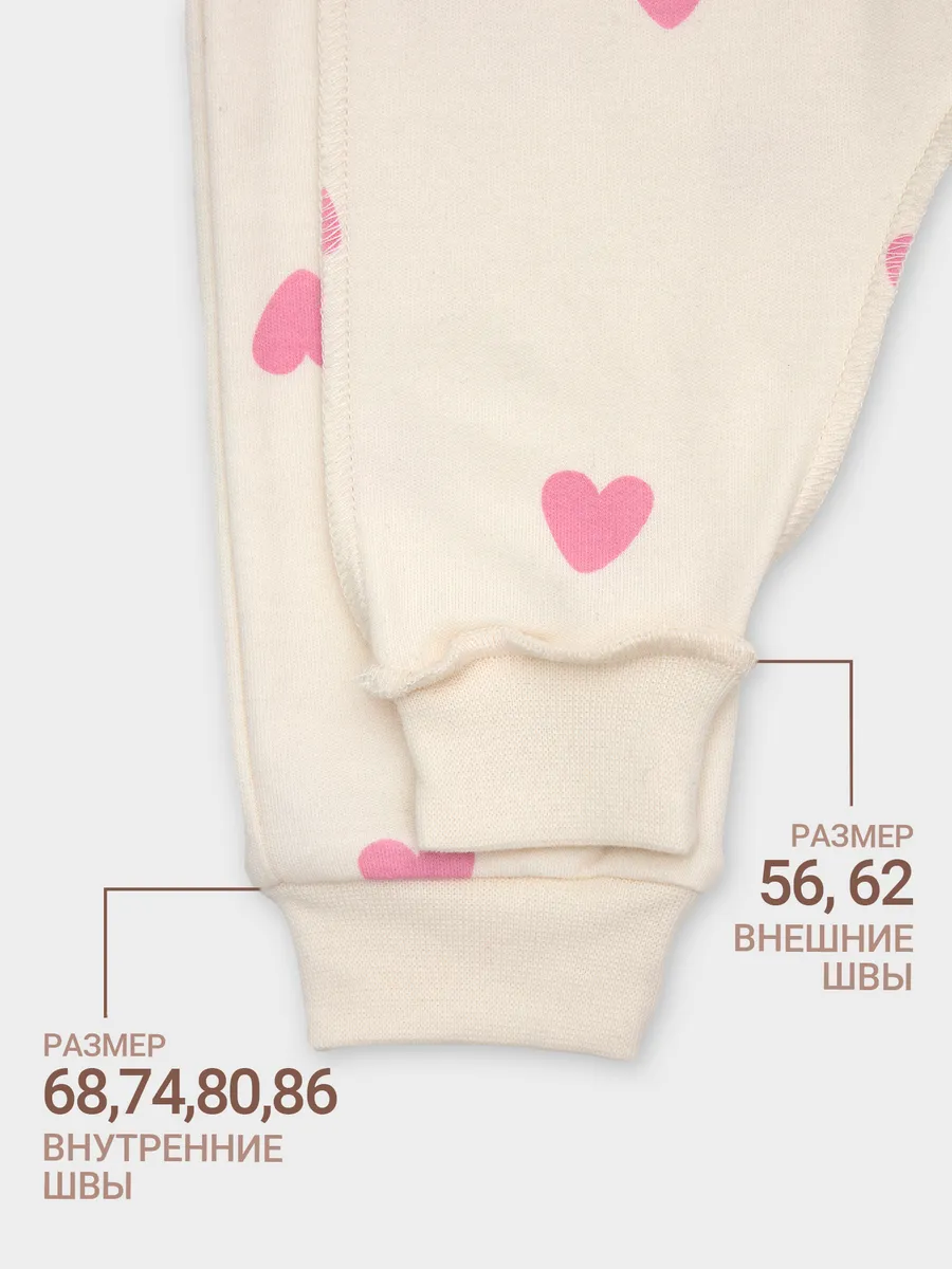 Штанишки 2 шт Mark Formelle (Марк Формэль) 85113-2/сердечки на молоке +розовый - фото 9