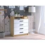 Комод пеленальный aton baby furniture Marvin (дуб сонома, белый)