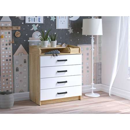 Комод пеленальный aton baby furniture Marvin (дуб сонома, белый)