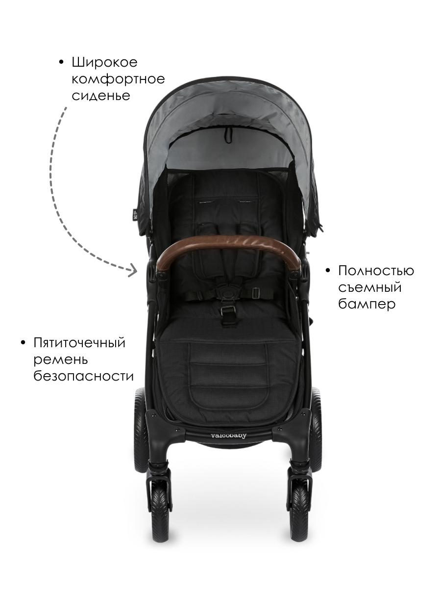 Коляска прогулочная Valco baby Snap Trend / Night черный - фото 4