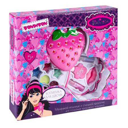 Набор детской косметики BONDIBON Eva Moda Косметичка-ягодка 2х-уровневая
