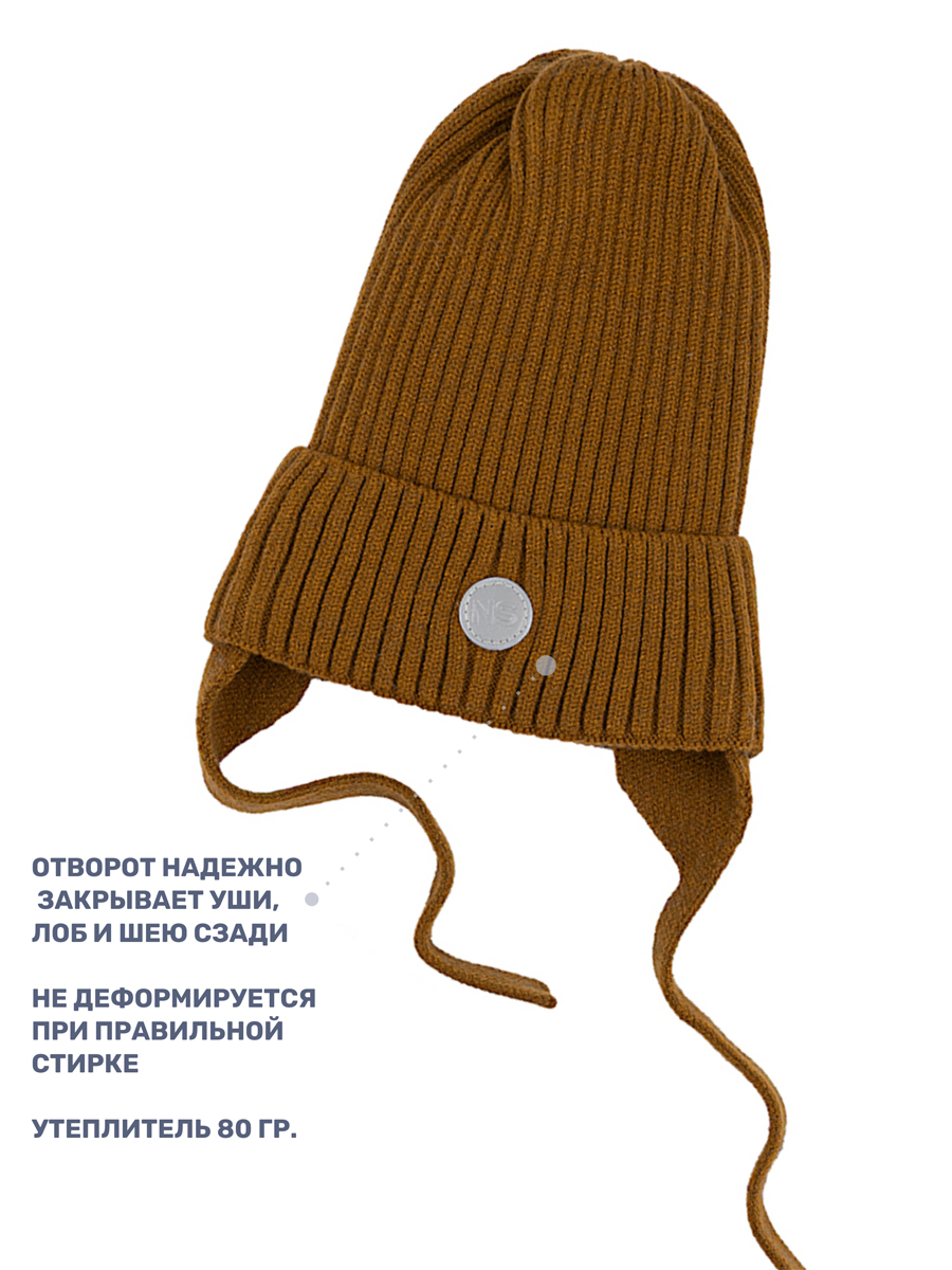 Комплект шапка и манишка NIKASTYLE 12з16024 горчица - фото 4