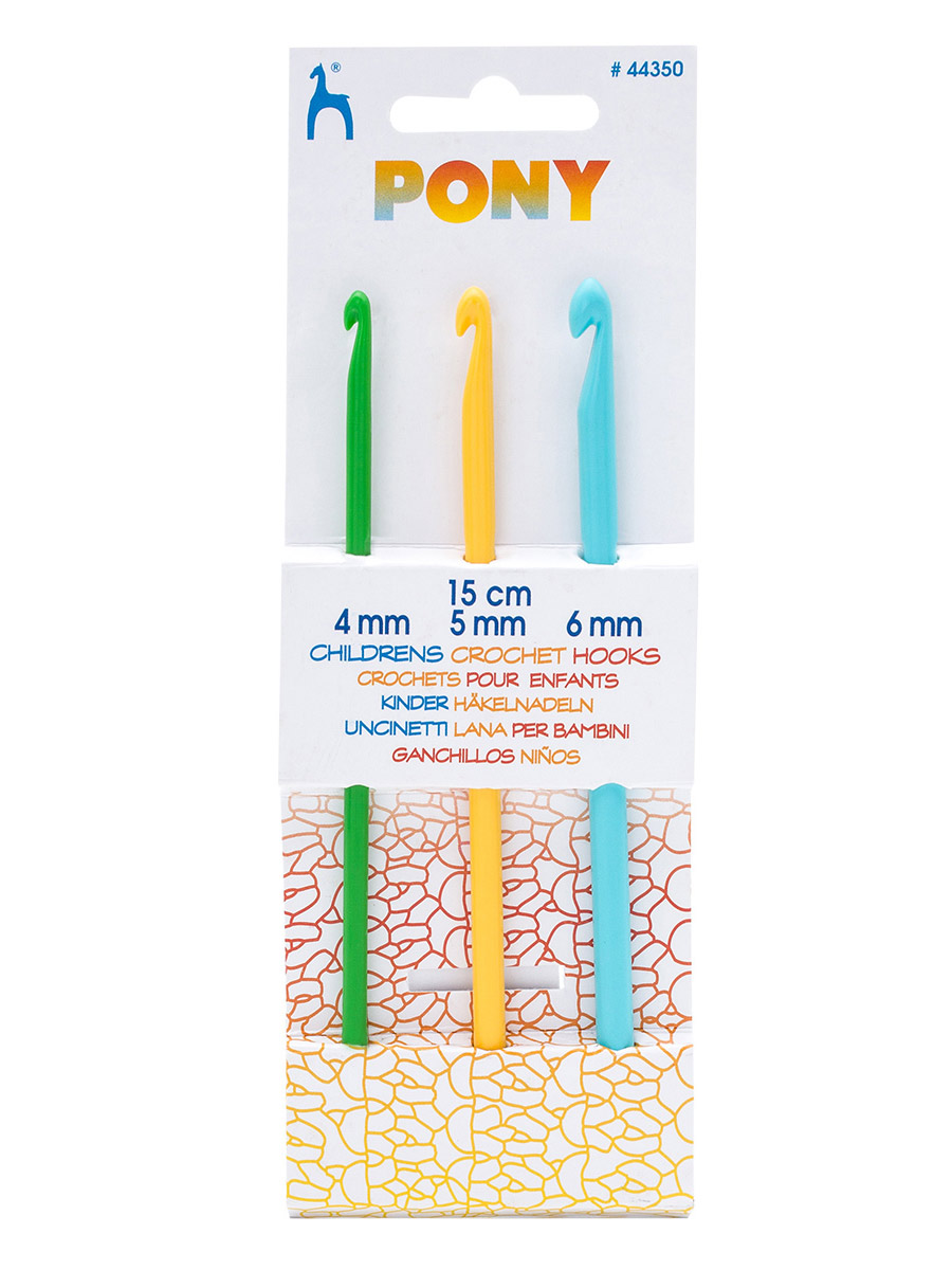 Набор крючков для вязания Pony пластиковых для начинающих цветные для шерсти хлопка акрила 4-5-6 мм 1 44350 - фото 12