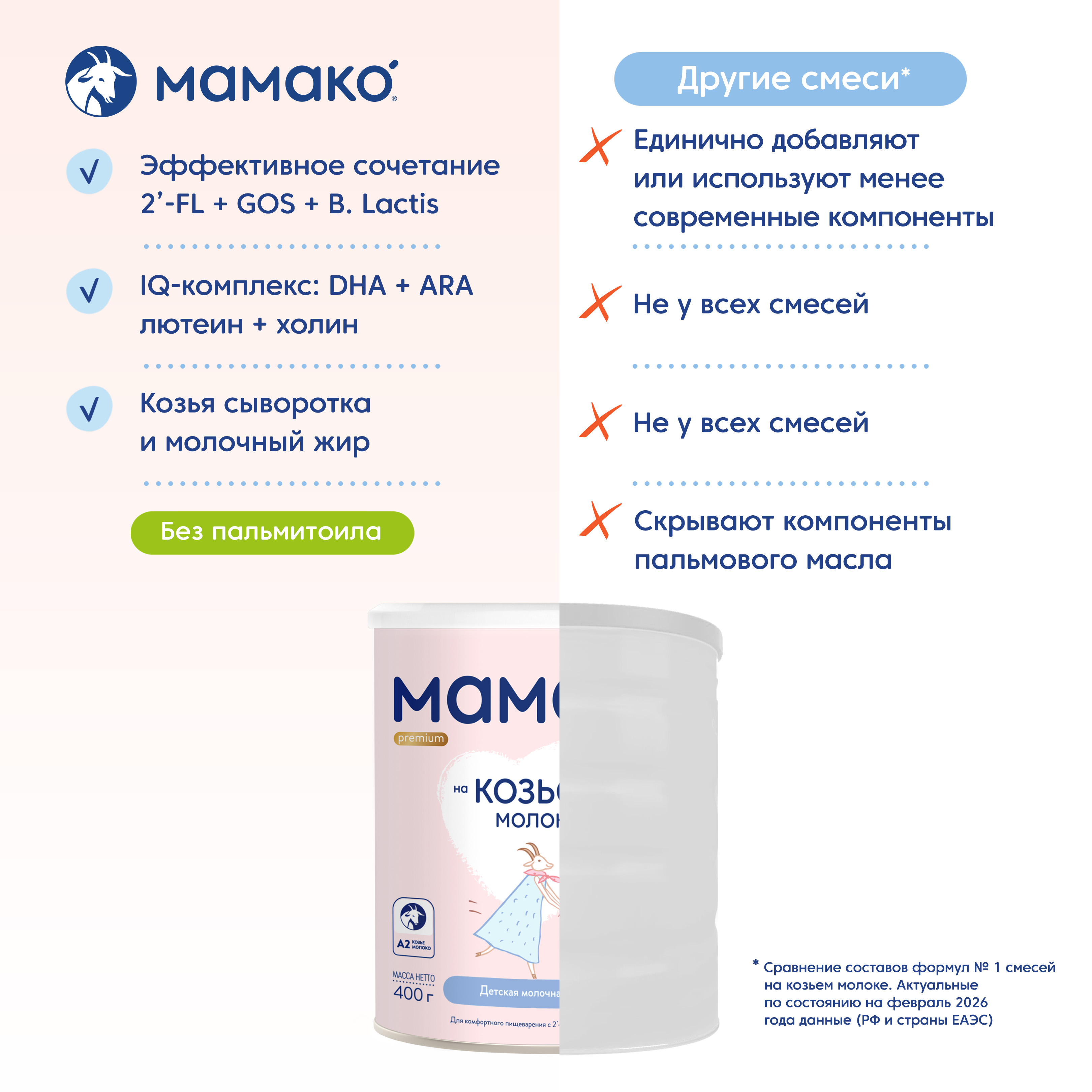 Смесь Мамако 1 Premium на козьем молоке 400г с 0месяцев - фото 13