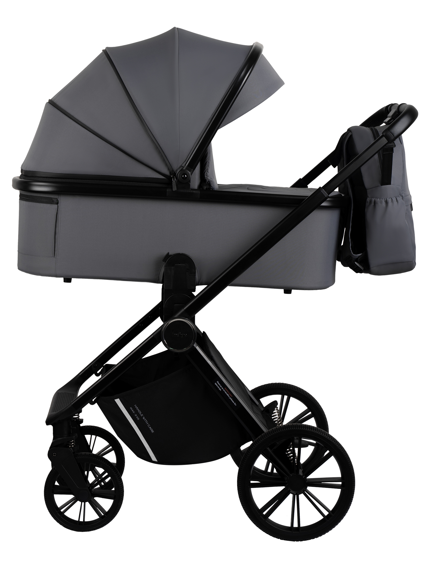 Коляска 2в1 Indigo Sting темно-серый - фото 4