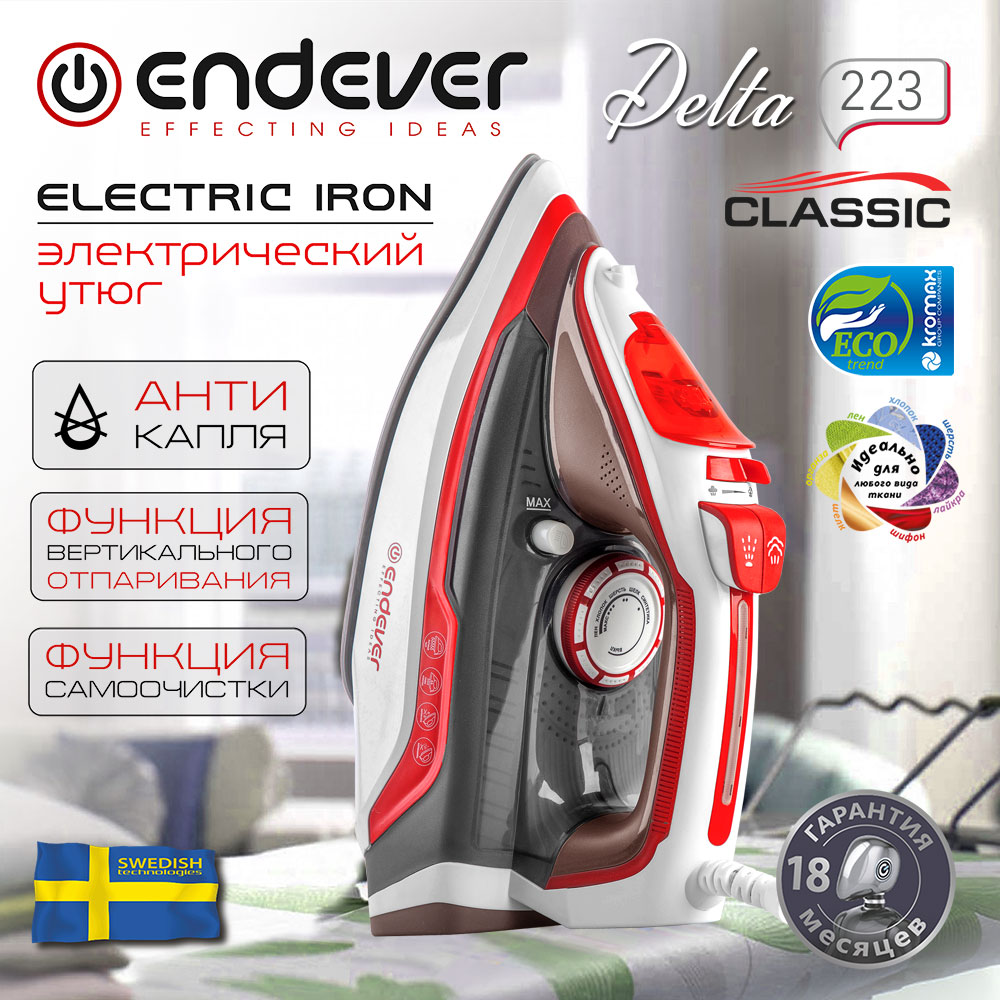 Электрический утюг ENDEVER DELTA-223 - фото 1