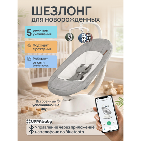Шезлонг UPPAbaby (4moms) Mamaroo Stella серый