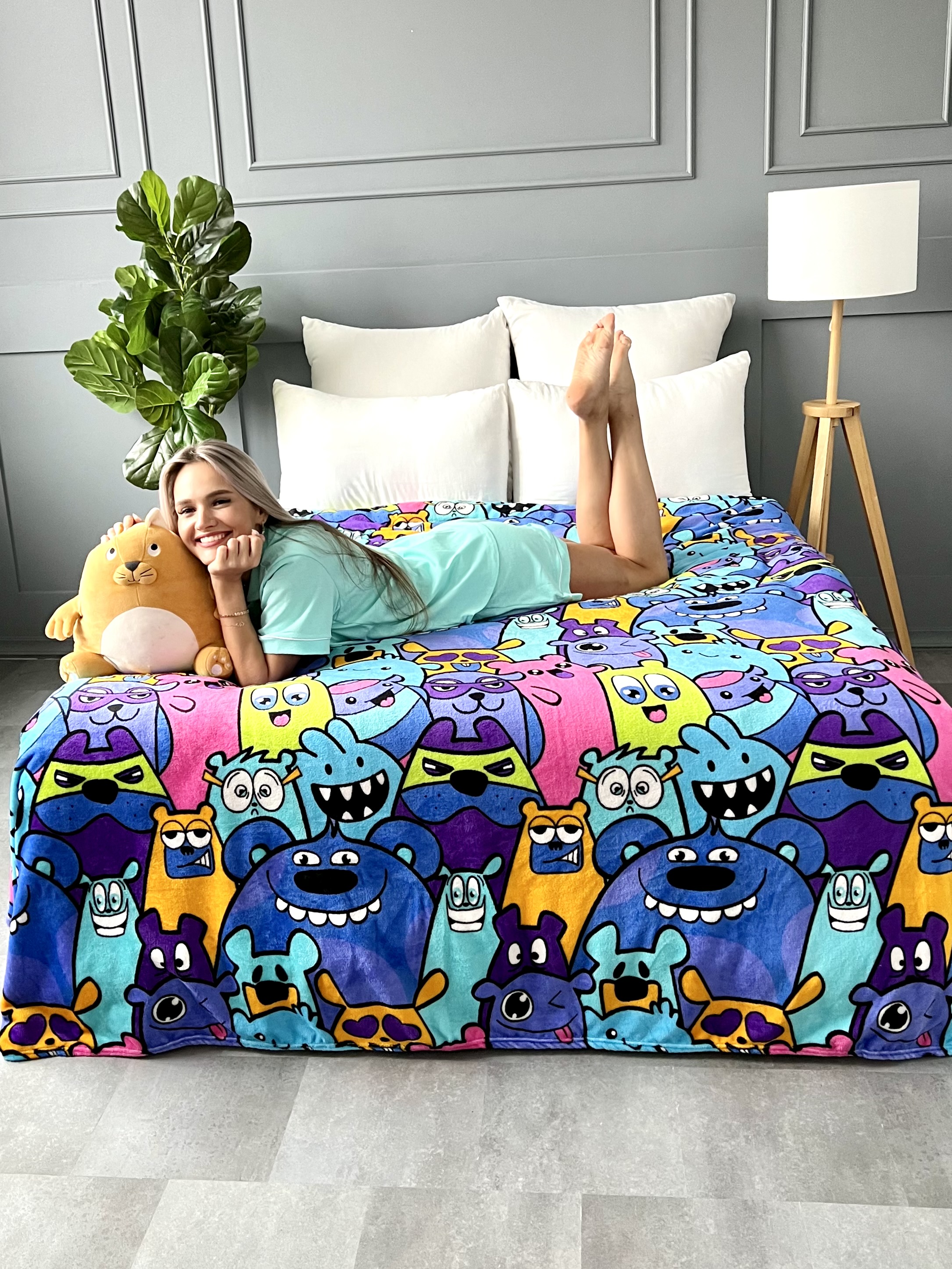 Плед PAVLine Аэро Софт Крейзи Мишки 150 x 200 см велсофт - фото 7