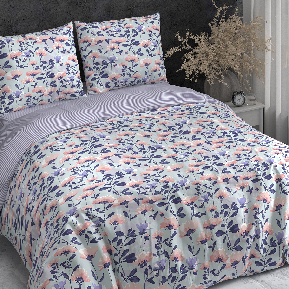 Комплект постельного белья BRAVO Лилак семейный 5 предм. - фото 9