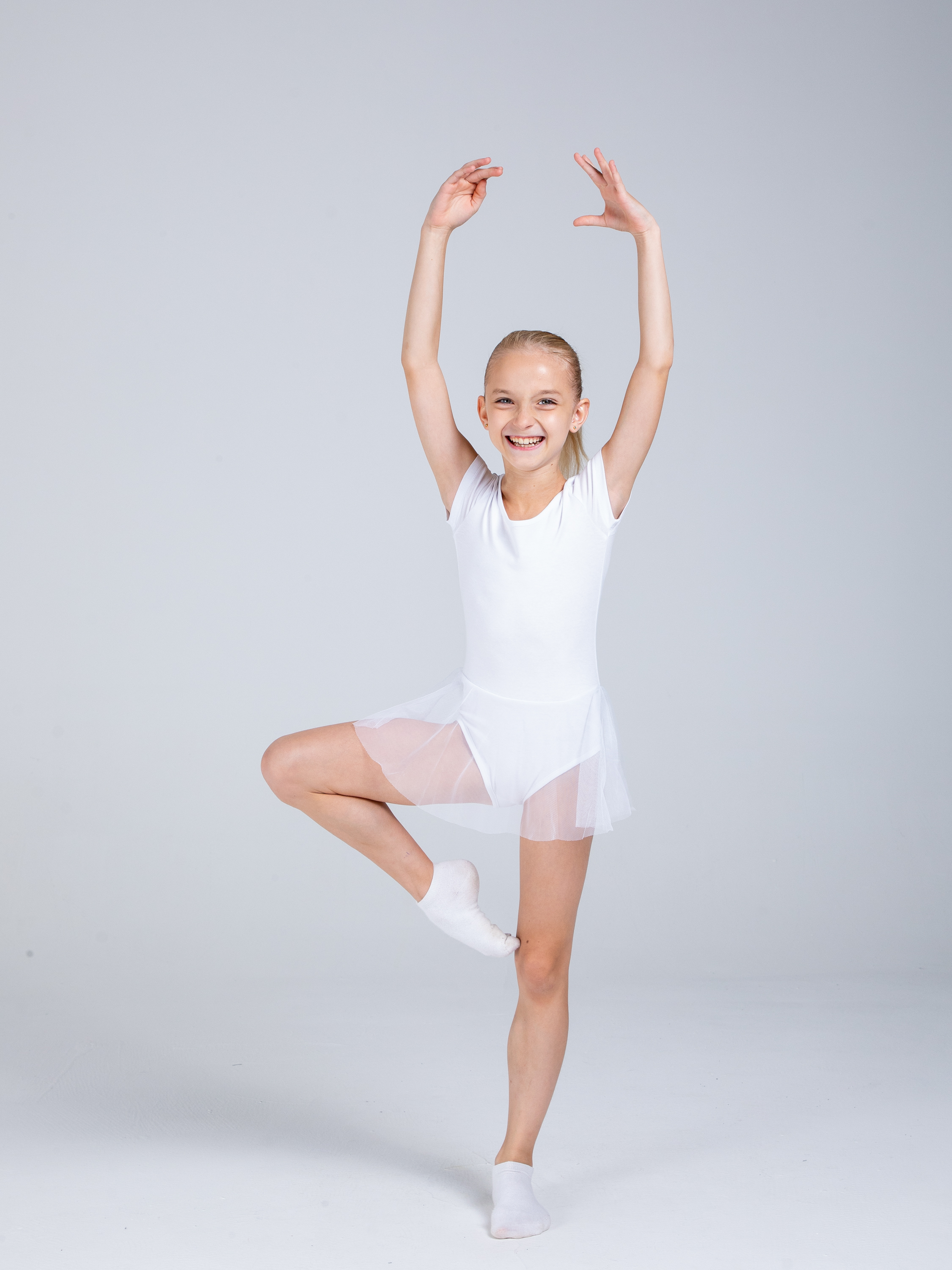 Купальник гимнастический STELLA MODA 26404_белый - фото 7