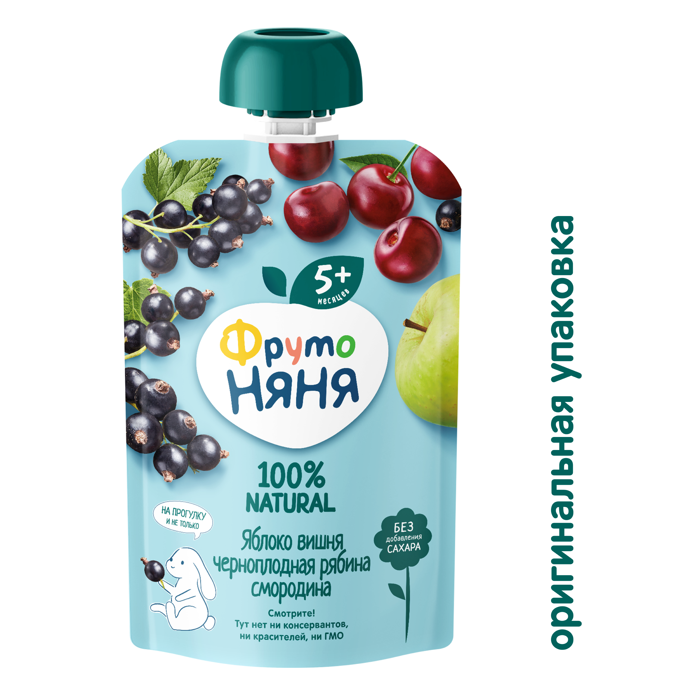 Десерт ФрутоНяня Яблоко-вишня-рябина с 5 мес 90 г - фото 2