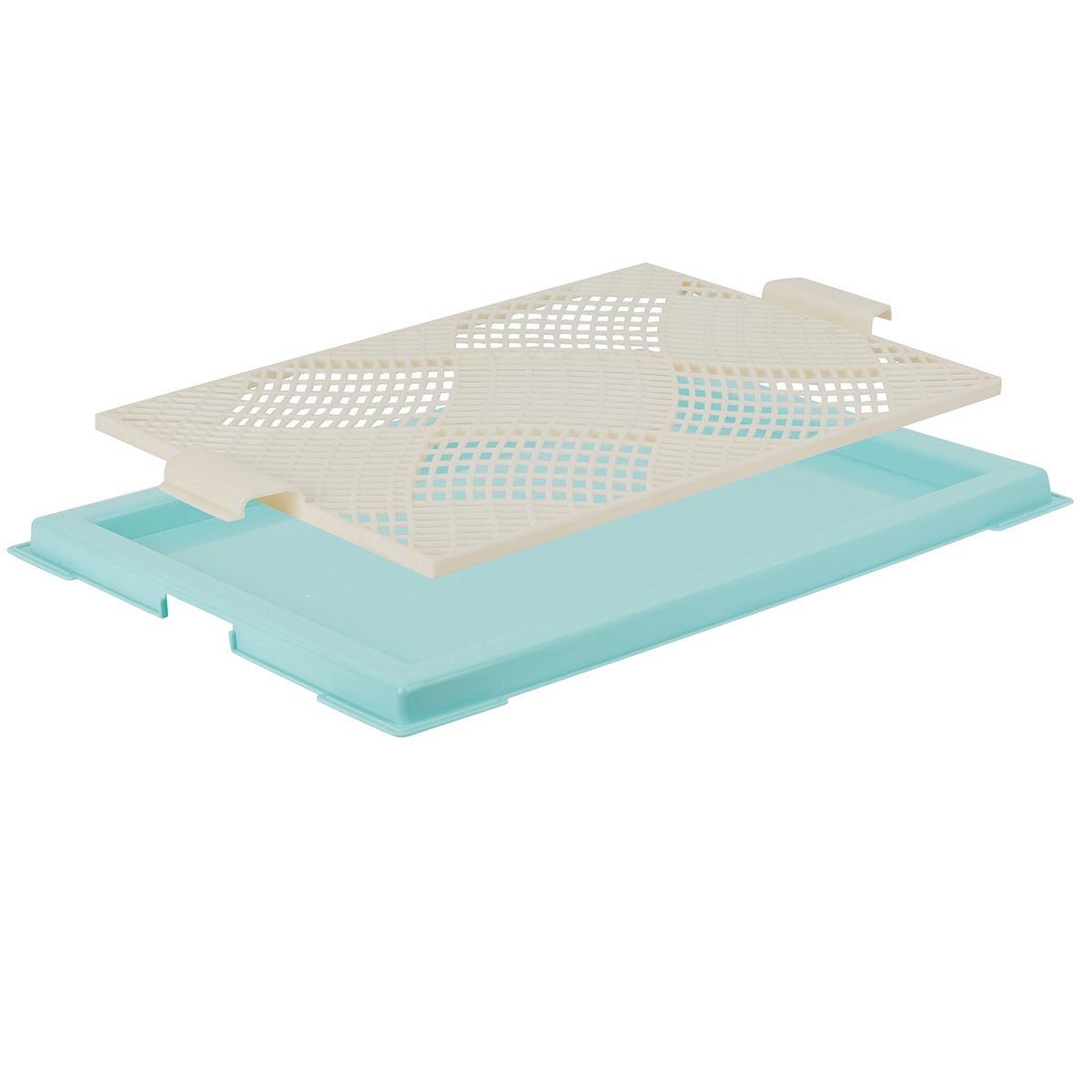 Туалет лоток для собак Stefan с сеткой мини XS 46х34см бирюзовый - фото 9