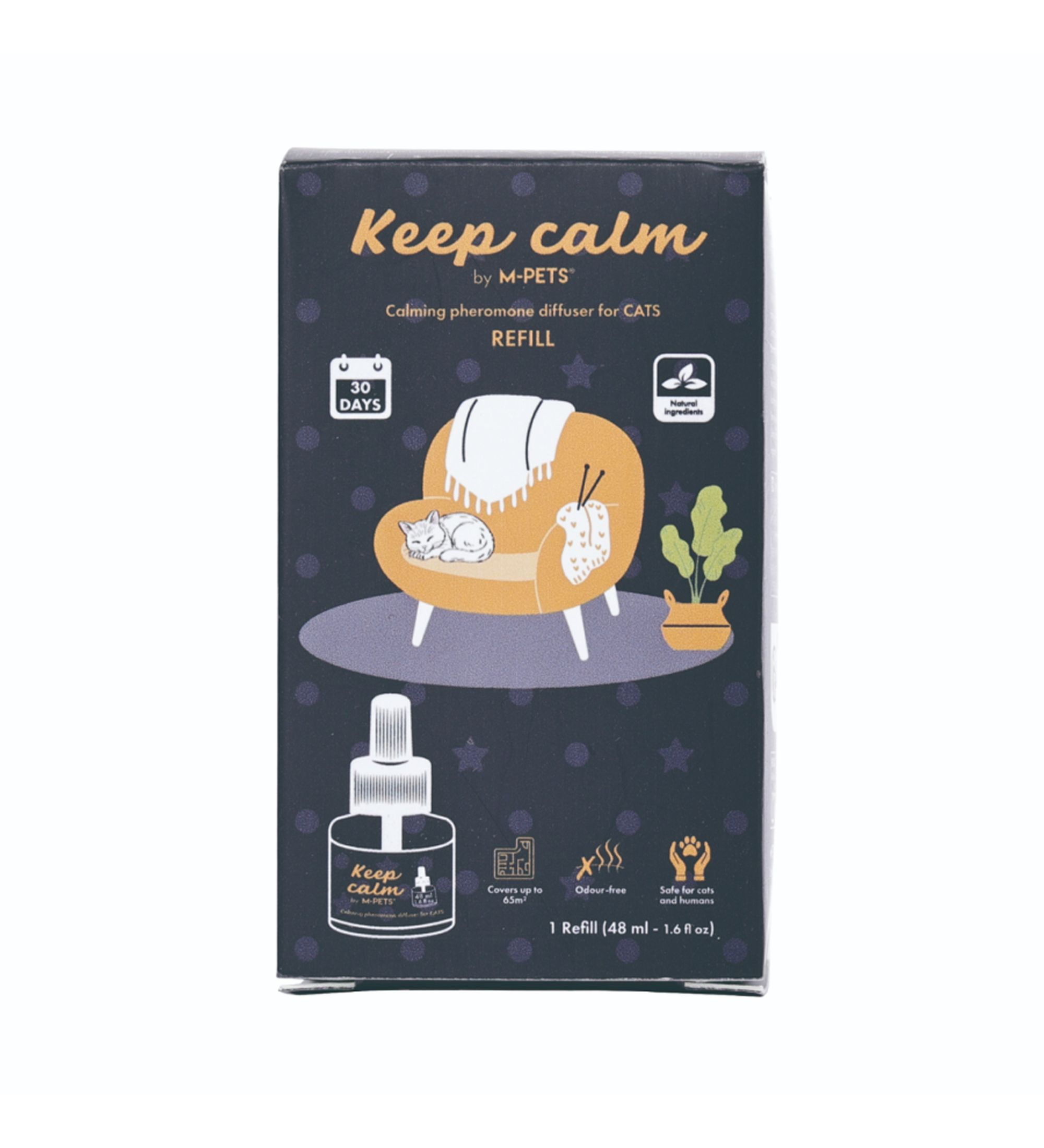 Флакон сменный для кошек M-PETS KEEP CALM успокаивающий феромон 48мл - фото 3