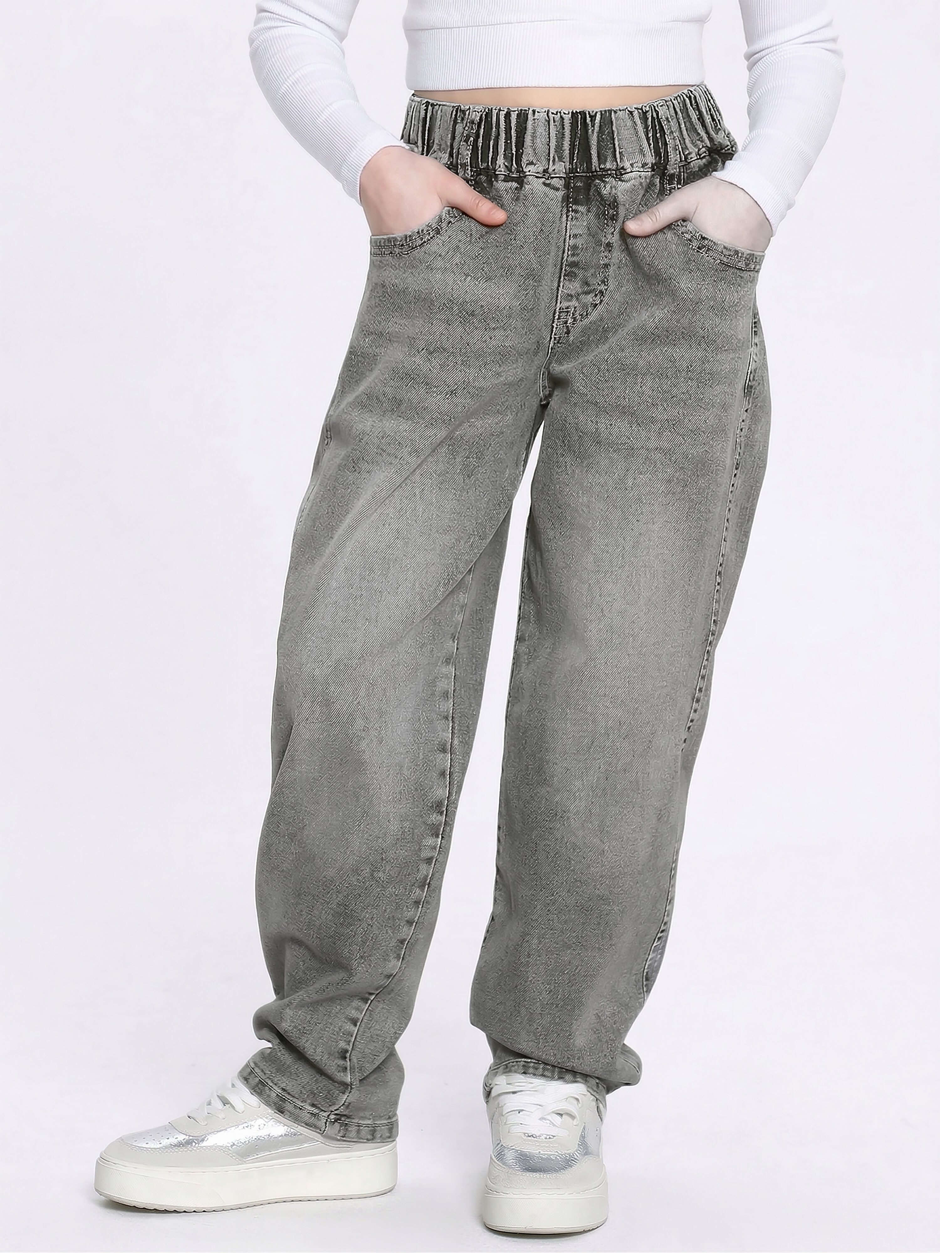 Изображение товара Джинсы-бананы СИНИЙ МИР 128 Хлопок Эластичная талия