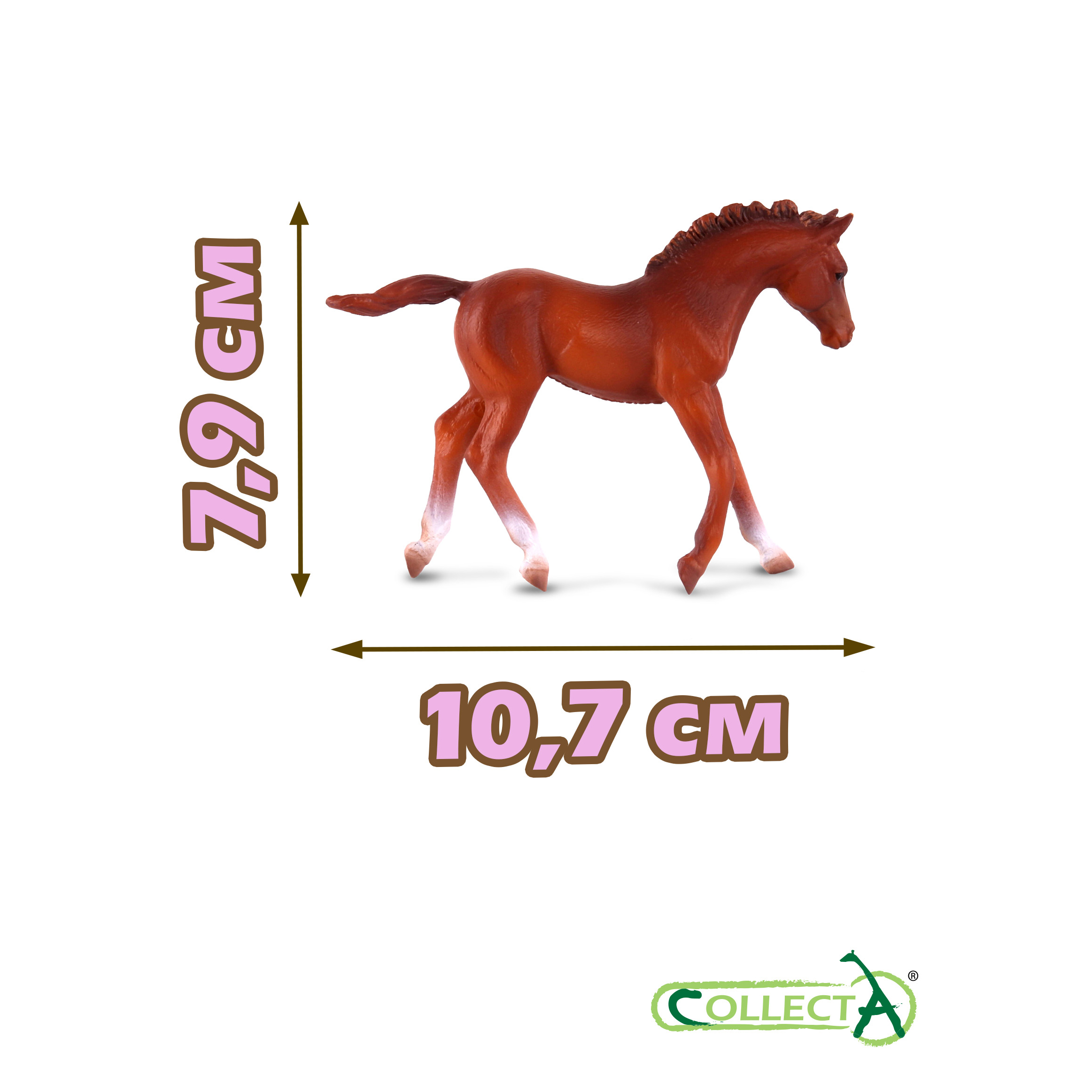 Фигурка Collecta Жеребец каштановый бегущий - фото 2