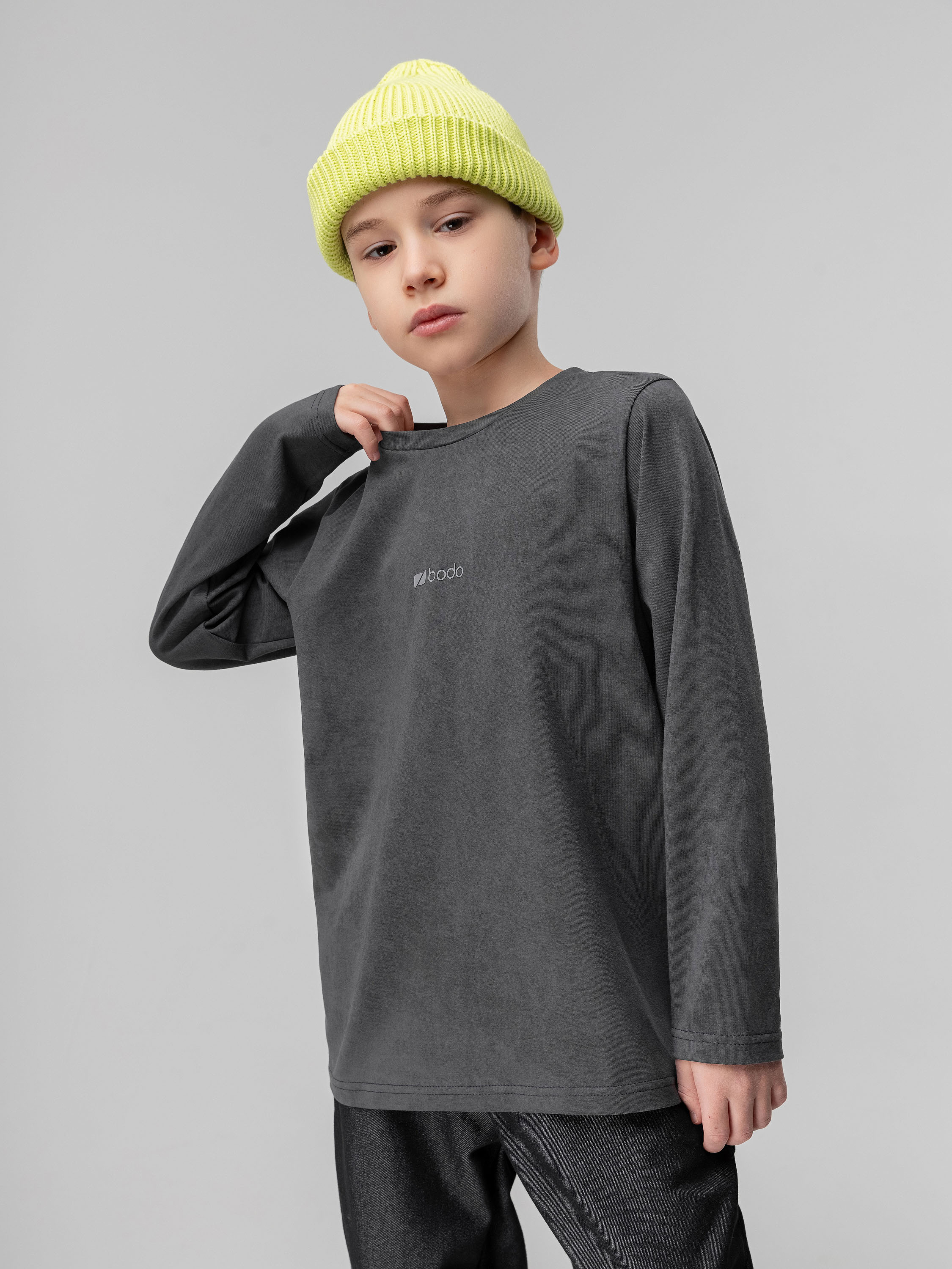 Лонгслив Bodo 7-307MU_серый - фото 1