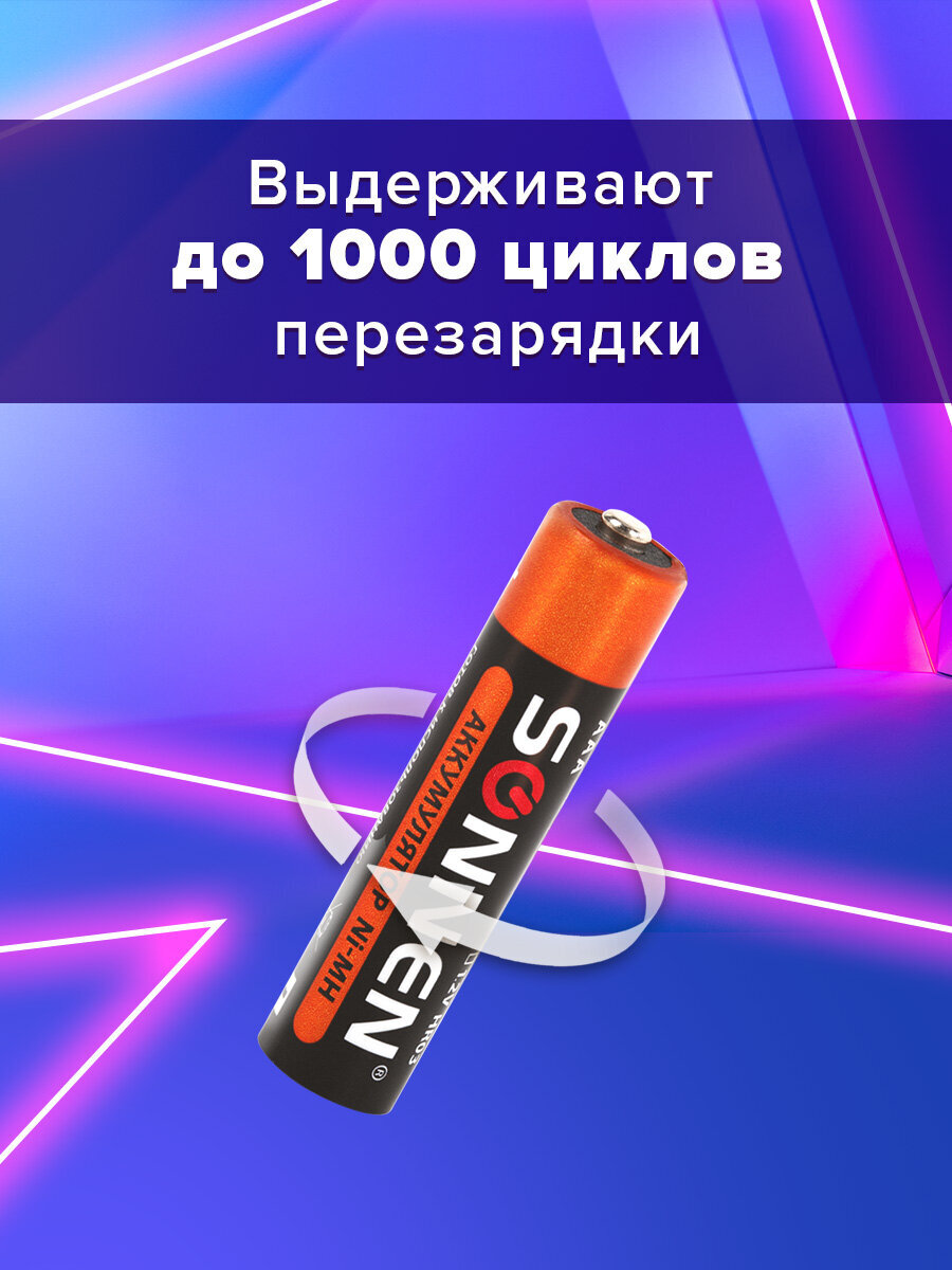 Батарейки аккумуляторные Sonnen мизинчиковые ААА 4 штуки заряжаемые - фото 2