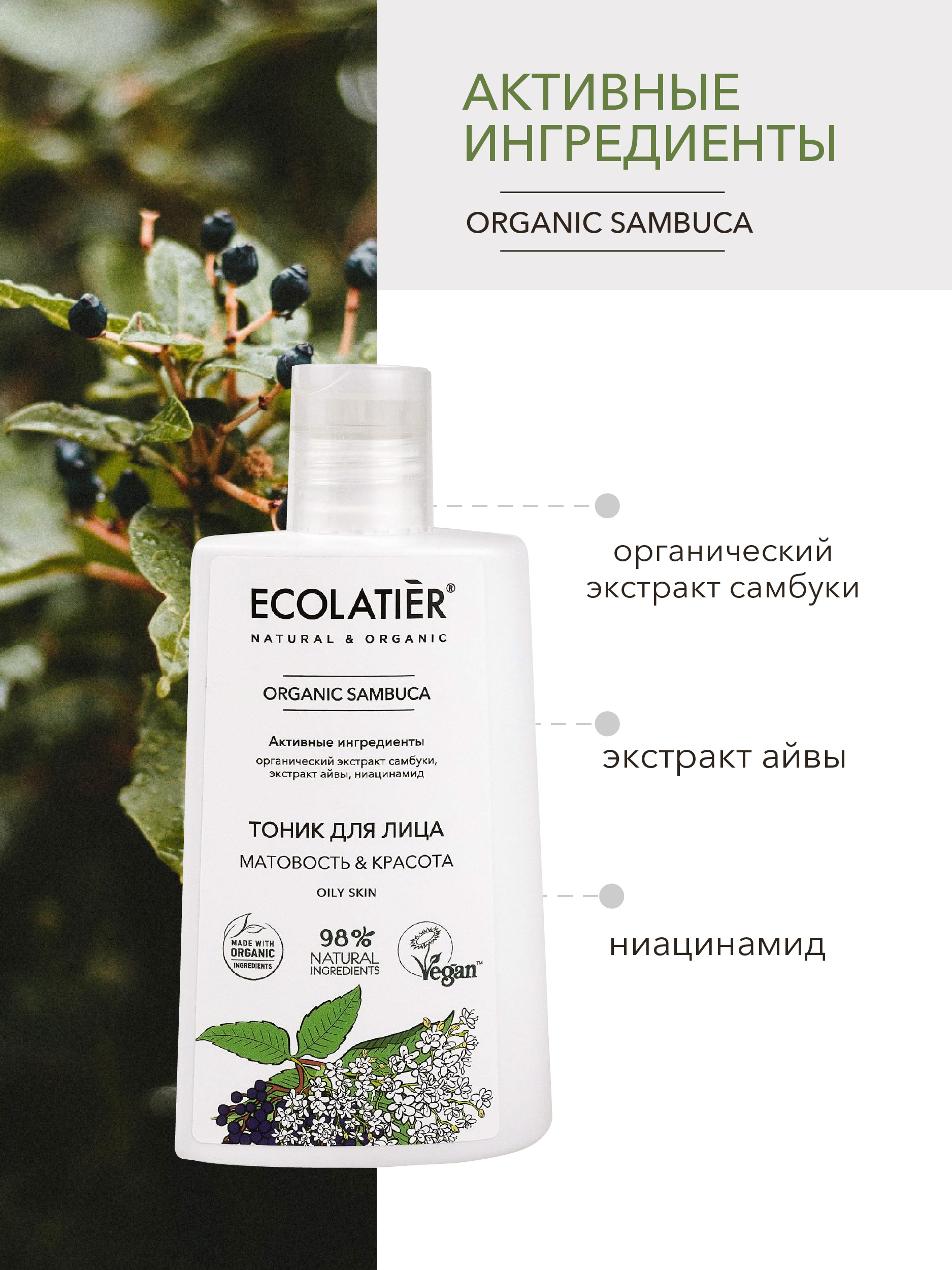 Тоник Ecolatier 250 мл - фото 5