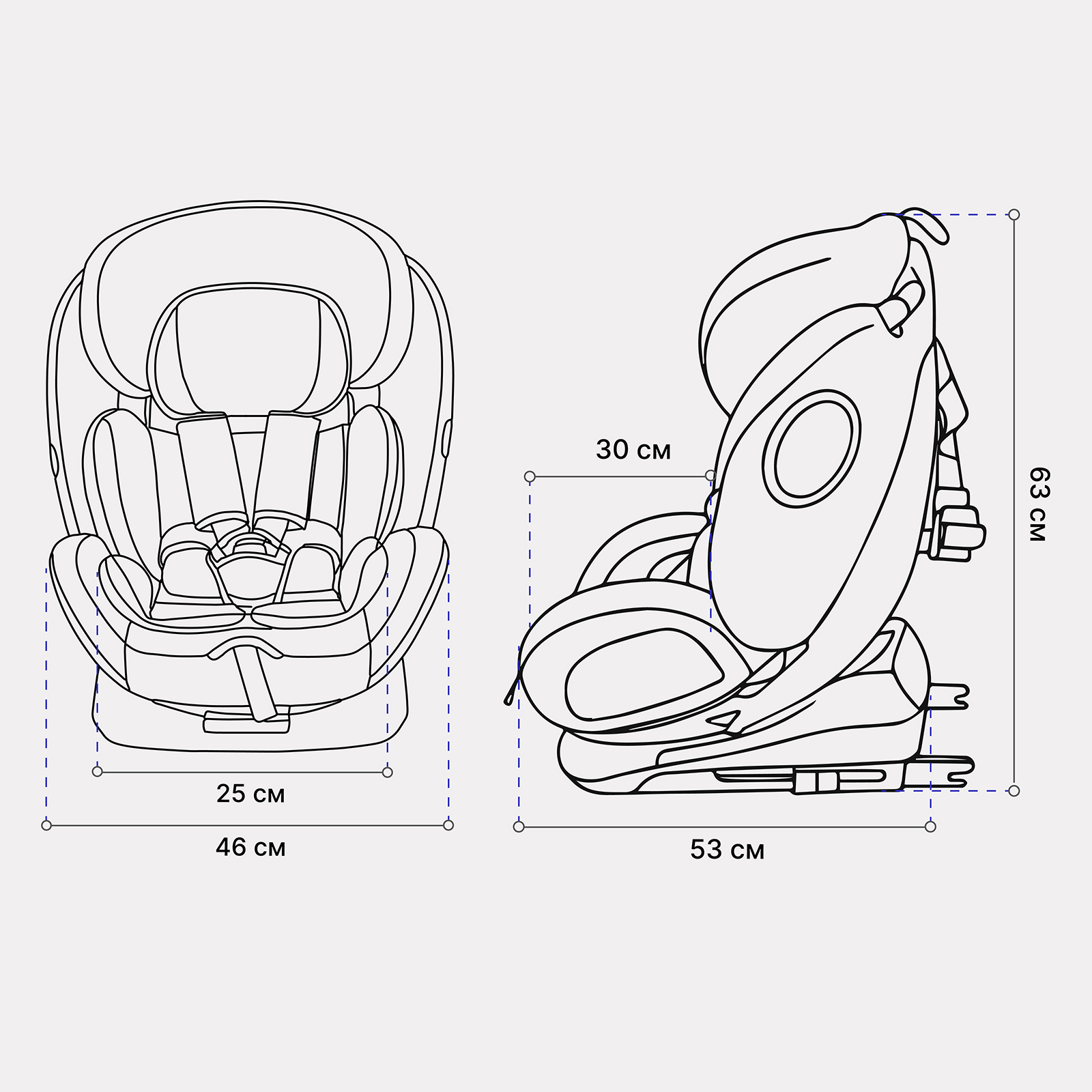 Автокресло Rant Basic Twist next isofix Isofix 0+/1/2/3 (0-36 кг) серый - фото 3