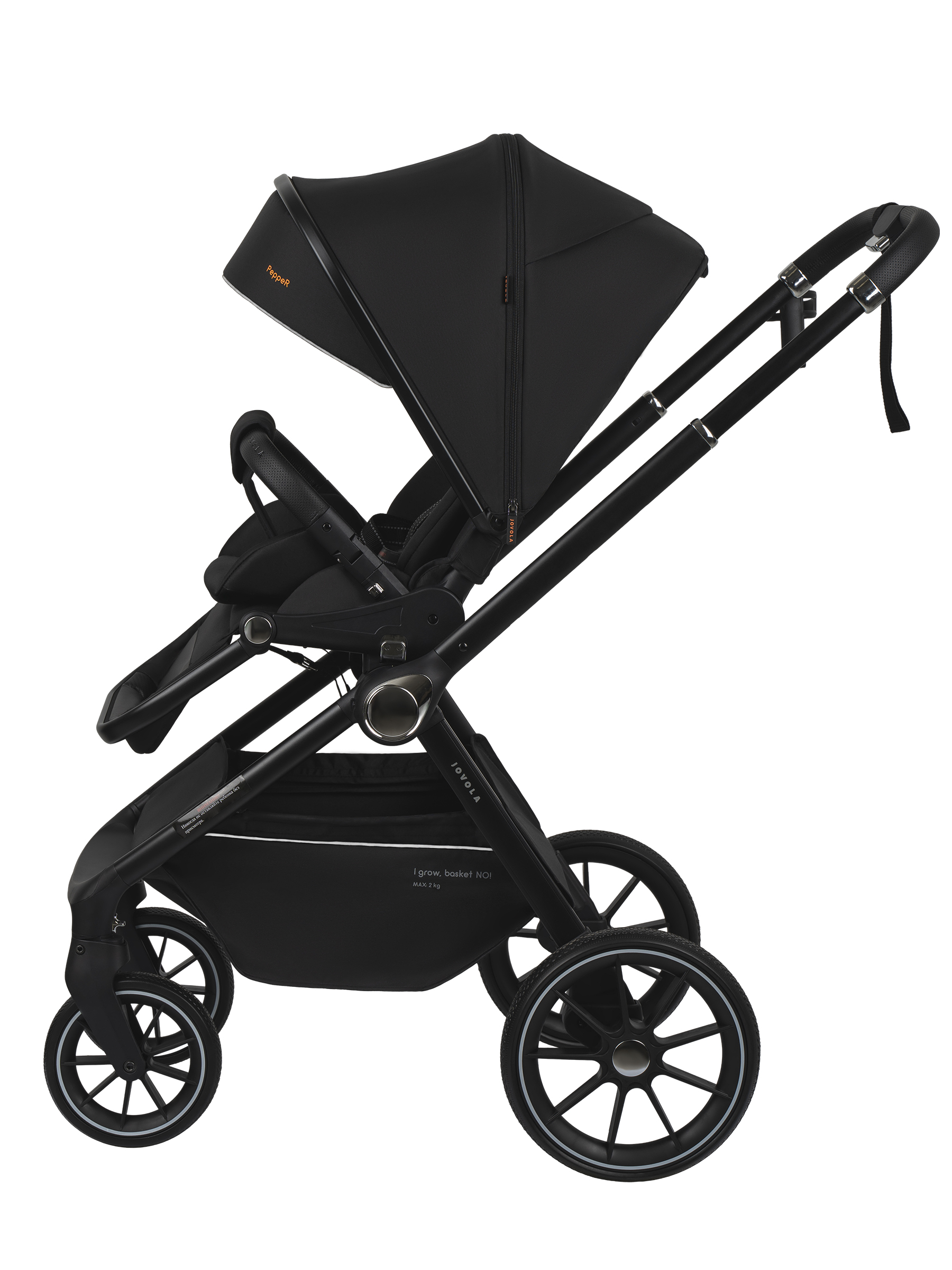 Коляска прогулочная JOVOLA Pepper черный - фото 18