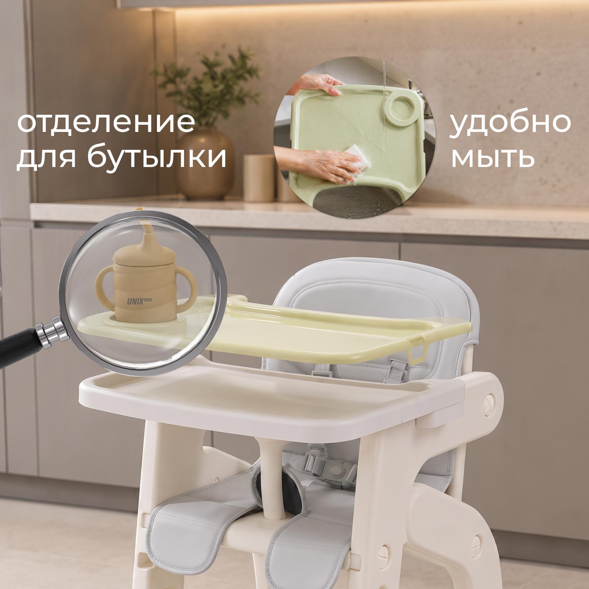 Стульчик для кормления UNIX Kids Basic зеленый - фото 13