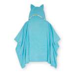 Полотенце махровое с капюшоном BIO-TEXTILES Котики 110х70 см голубое