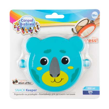 Контейнер Canpol Babies Hello Little для снеков 200мл Бирюзовый