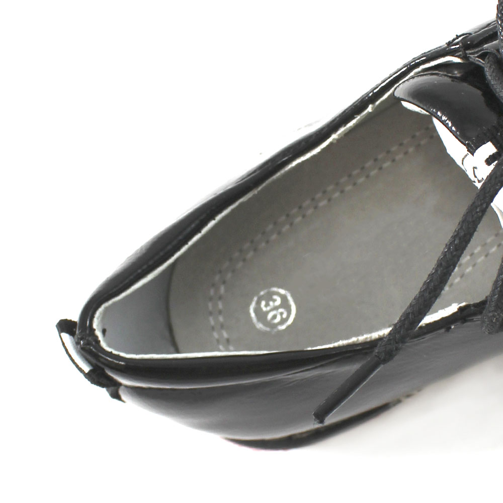 Туфли Europen R175-17-СВ EUROPEN Туфли для девочки,черный лак - фото 4